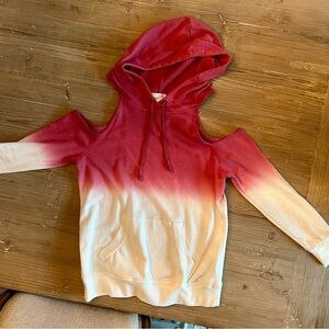 Venus Women’s Red and White Ombre Hoodie